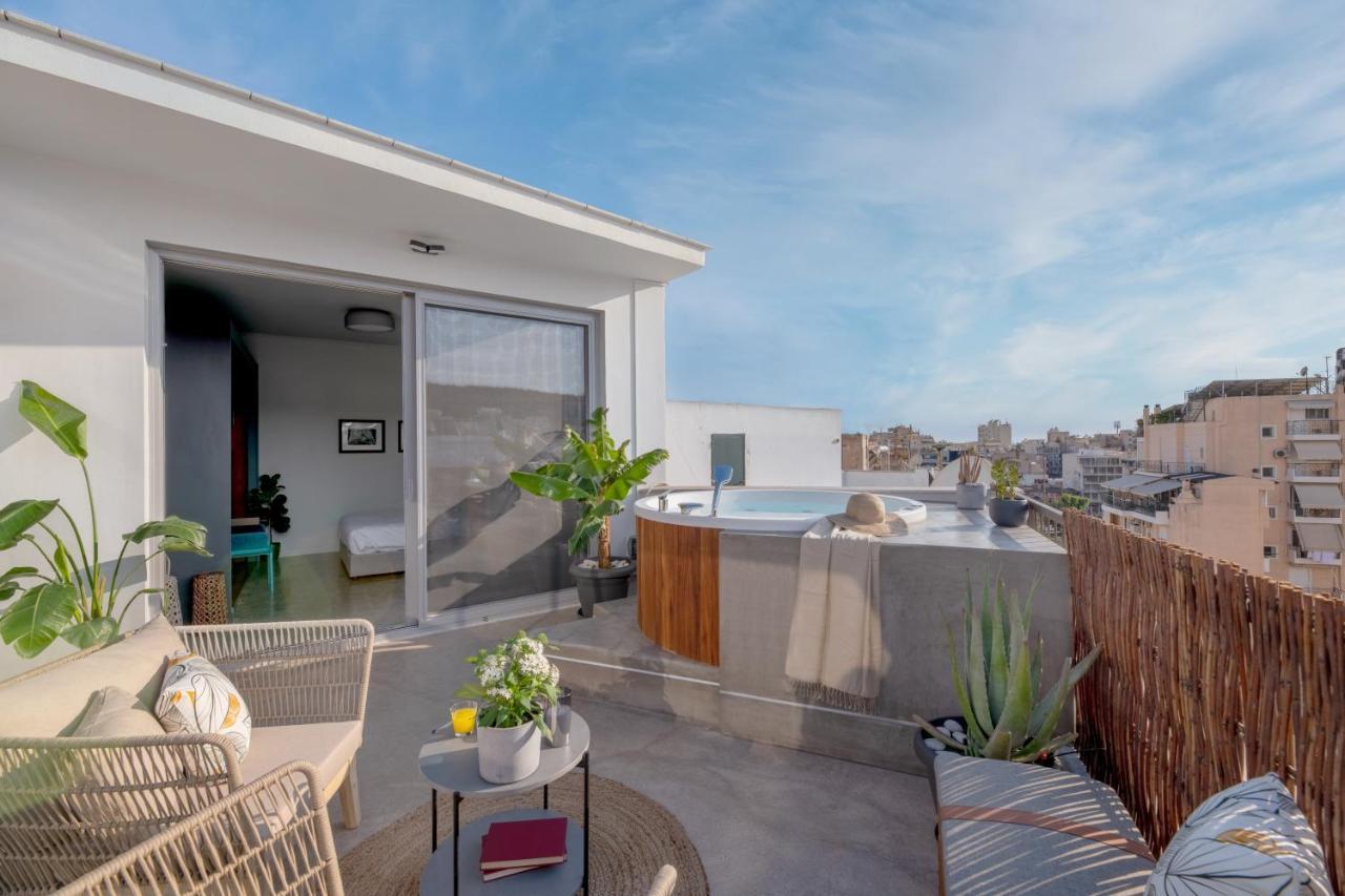 Topfloor Getaway Balcony&Hot Tub+Acropolis View 아테네 외부 사진